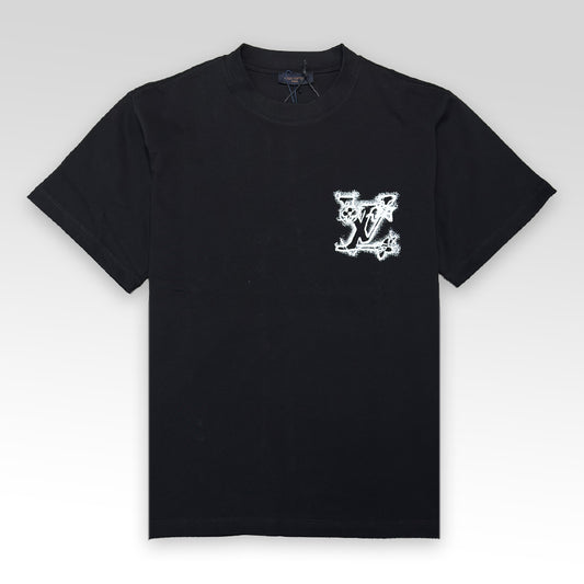 Print and Embroidered Signature T-Shirt