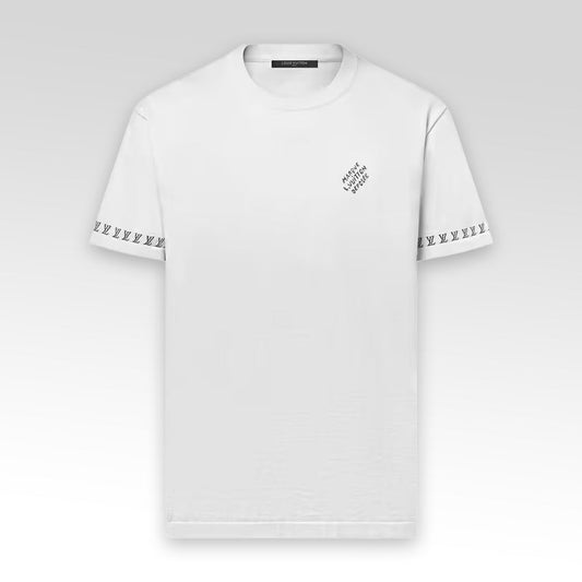 Short-Sleeved Cotton Crewneck Knit T-Shirt