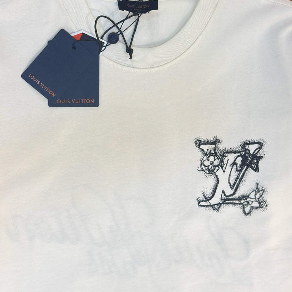 Print and Embroidered Signature T-Shirt